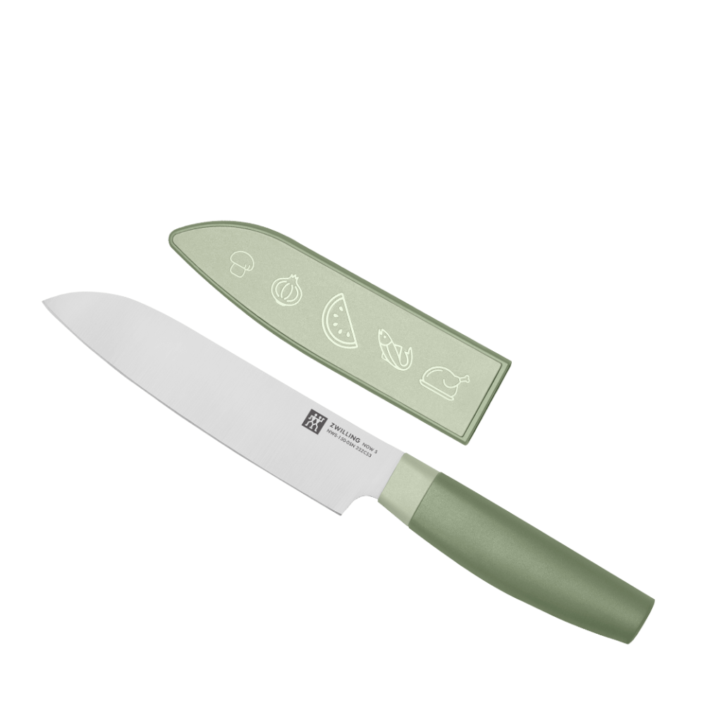 มีดซันโตกุสเตนเลสสตีล ZWILLING รุ่น NOW S  150 มม สีเขียว N1030008N